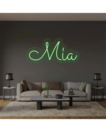 Make your wedding and bar ambiance unforgettable with the Mia Name LED Neon Sign.