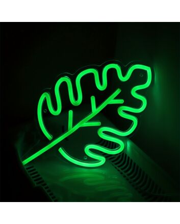 Transform Any Room into a Tropical Paradise with the Monstera Leaf Wall LED Neon Sign Night Light - Perfect for Home Décor, Bars, and Themed Events.