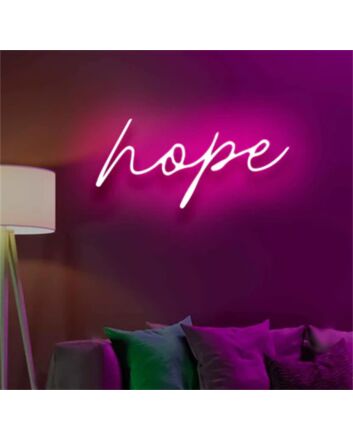 Brighten Your Spaces from Office to Bar with the Neon Light Hope LED Neon Sign: Ideal for Home Decor, Workplace Ambiance, and Celebrations.