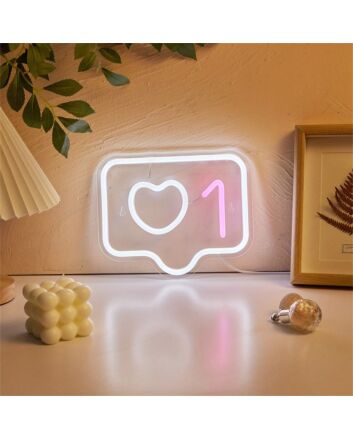 Add a Warm Glow to Weddings, Bars, and Romantic Dinners with the One Heart LED Neon Sign.