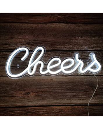 Brighten Up Your Celebrations: Perfect for Weddings, Bars, and Home Gatherings with the Party Decor Cheers LED Neon Sign.