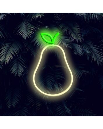 Brighten Up Your Space: Pear LED Neon Sign for Home, Office, Bar, and Wedding Ambiance.