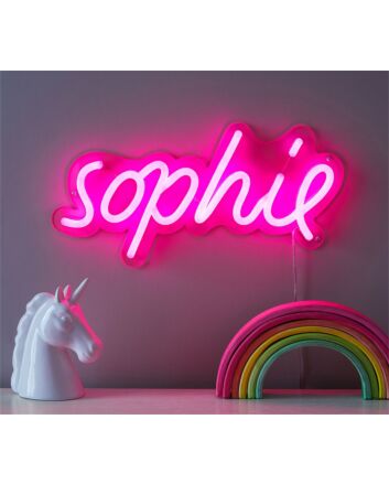 Brighten Up Your Space: Personalized Decor Sophie LED Neon Wall Light for Home, Office, Bars, and Special Celebrations