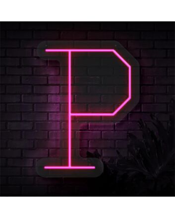 Brighten Your Wedding, Bar, or Office Space with the Personalized Initial Letter P LED Neon Sign.