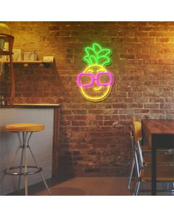 Brighten Your Space: Pineapple LED Neon Sign Light for Home, Bar, and Tropical-themed Events