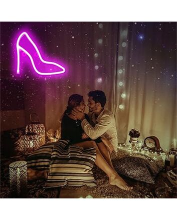 Add a Flirty Flare to Your Bedroom, Boutique, or Girls&#039; Night with the Pink High Heels LED Neon Sign.