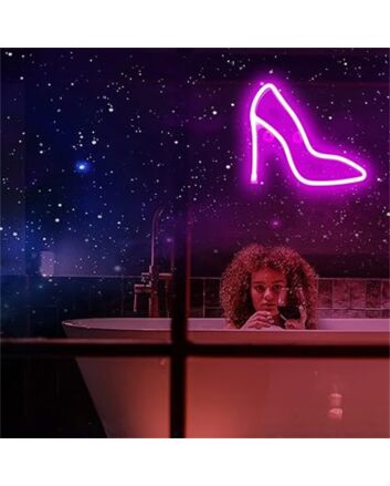 Add a Flirty Flare to Your Bedroom, Boutique, or Girls' Night with the Pink High Heels LED Neon Sign.