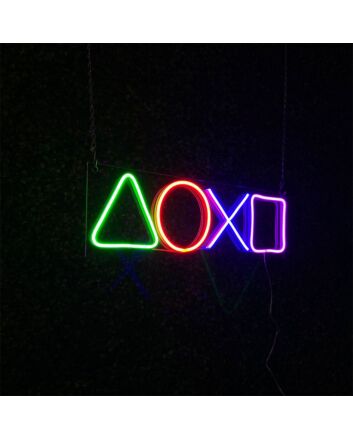 Elevate Your Gaming Room or Bar Ambiance with the Playstation Buttons LED Neon Sign.