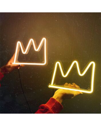 Enhance your home, office, or bar ambiance with the regal glow of the Primitive Crown LED Neon Sign.