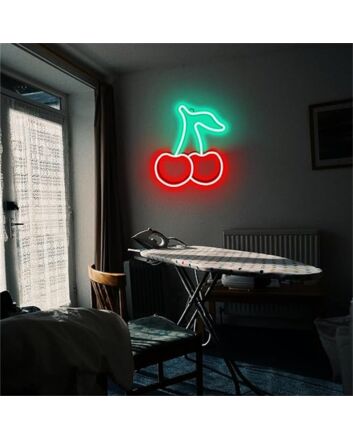 Brighten Up Your Bar, Storefront, or Kitchen with the Playful Red Green Cherries LED Neon Sign.