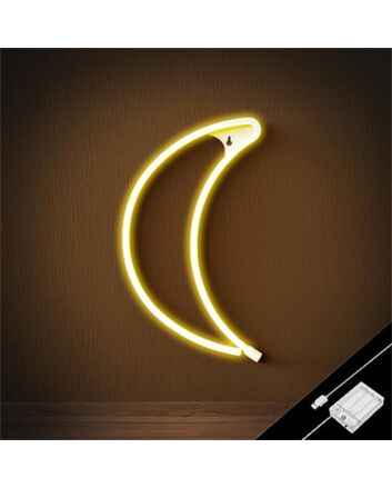 Brighten Your Space: Room Moon Blue LED Neon Sign for Home Decor, Office Ambiance, and Festive Celebrations