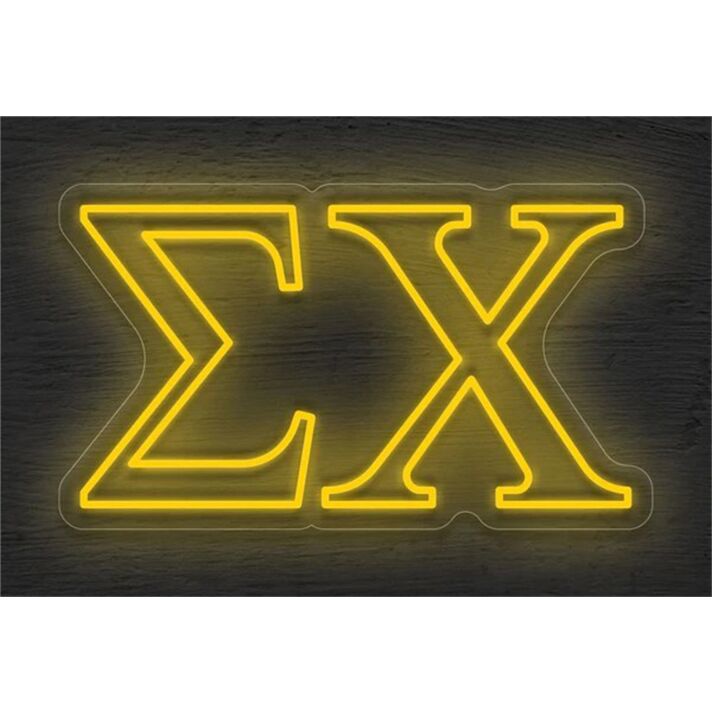 Sigma Chi (ΣΧ) LED Neon Light for Game Room, Dorm & Fraternity House