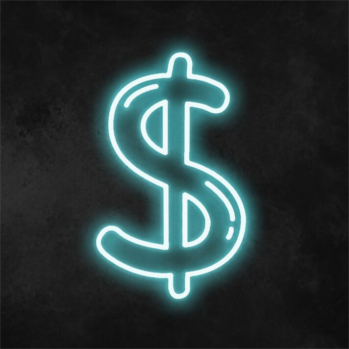 Elevate Your Office or Bar Atmosphere with the Symbol Dollar LED Neon Sign