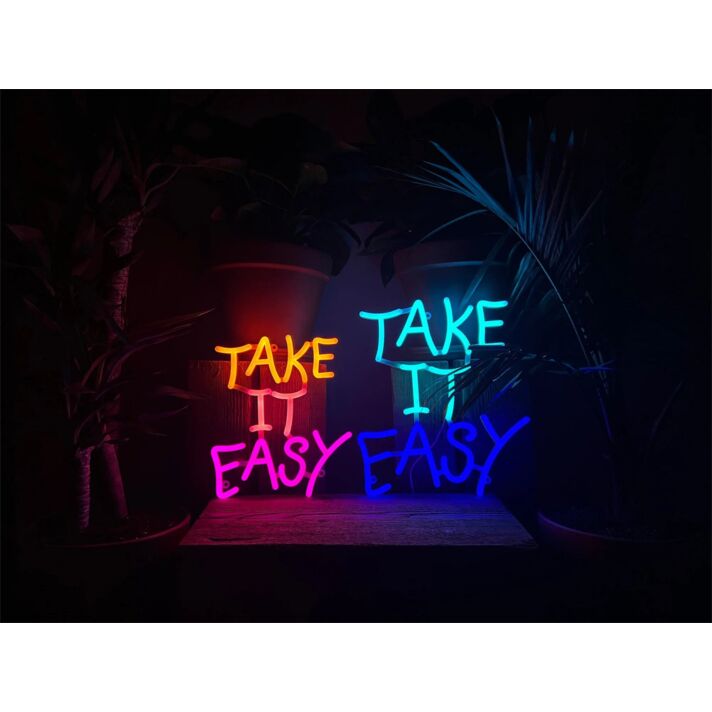 Brighten Up Your Space: Home, Office, or Store with the Mini Take It Easy LED Neon Sign