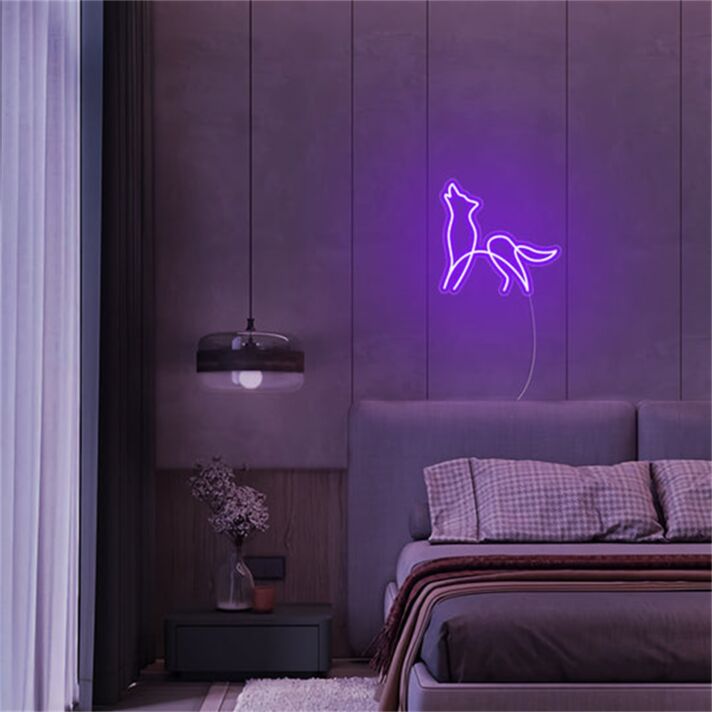 Bring the wilderness into your space: Enhance your home, office, or bar with The Wolf LED Neon Sign.