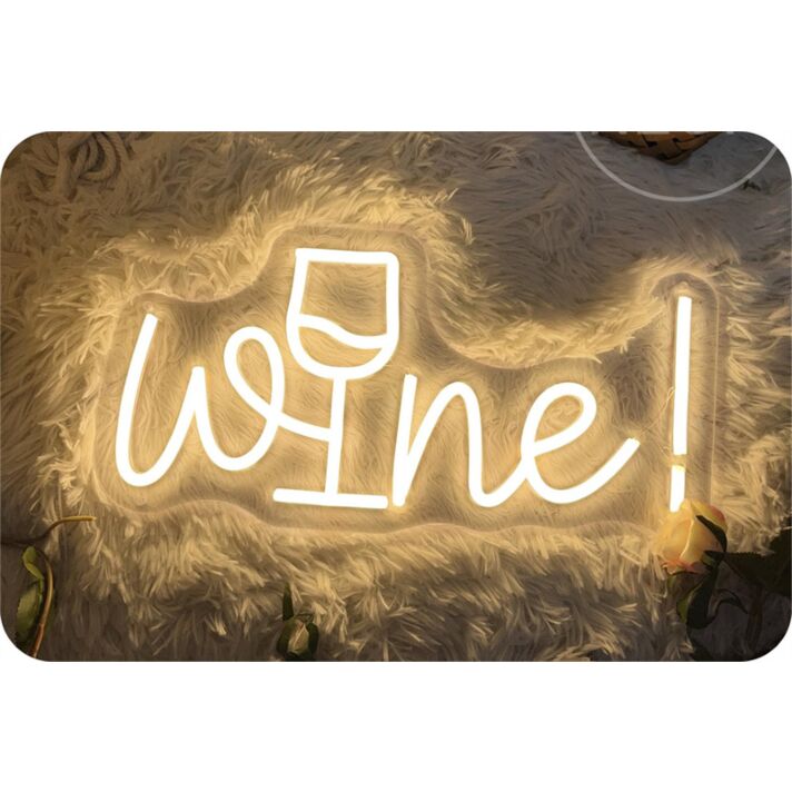 Brighten Your Bar, Home, or Wedding Celebration with the Wine LED Neon Sign.