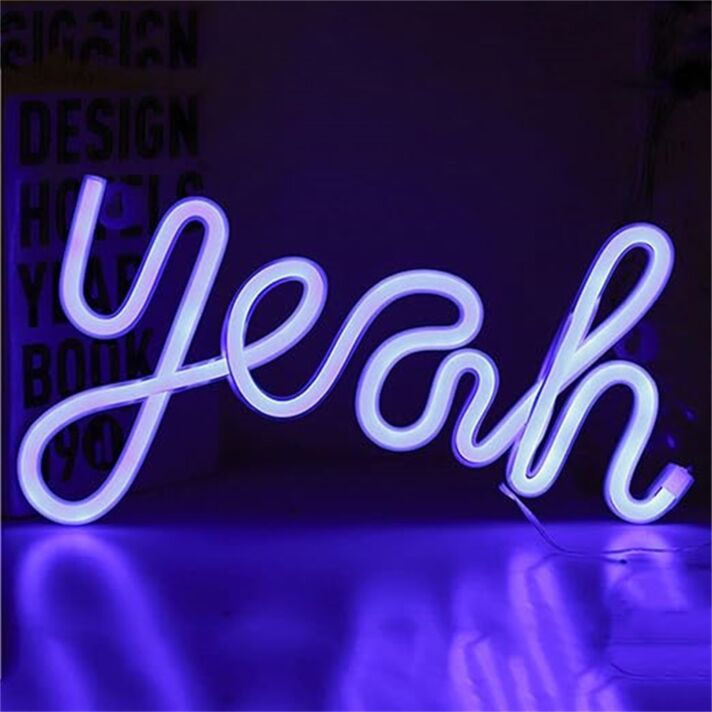 Elevate Your Living Room, Bar or Event Ambiance with the Versatile Yeah LED Neon Sign.