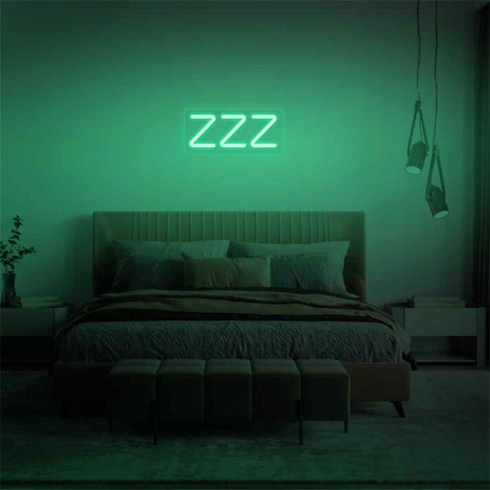 Brighten Up Your Nights: Zzz LED Neon Sign, Perfect for Bedrooms, Dorms, and Cozy Evening Gatherings.