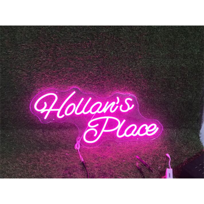 Brighten Up Your Space: Hollans Place Custom LED Neon Sign for Home, Office, Weddings, and Parties.