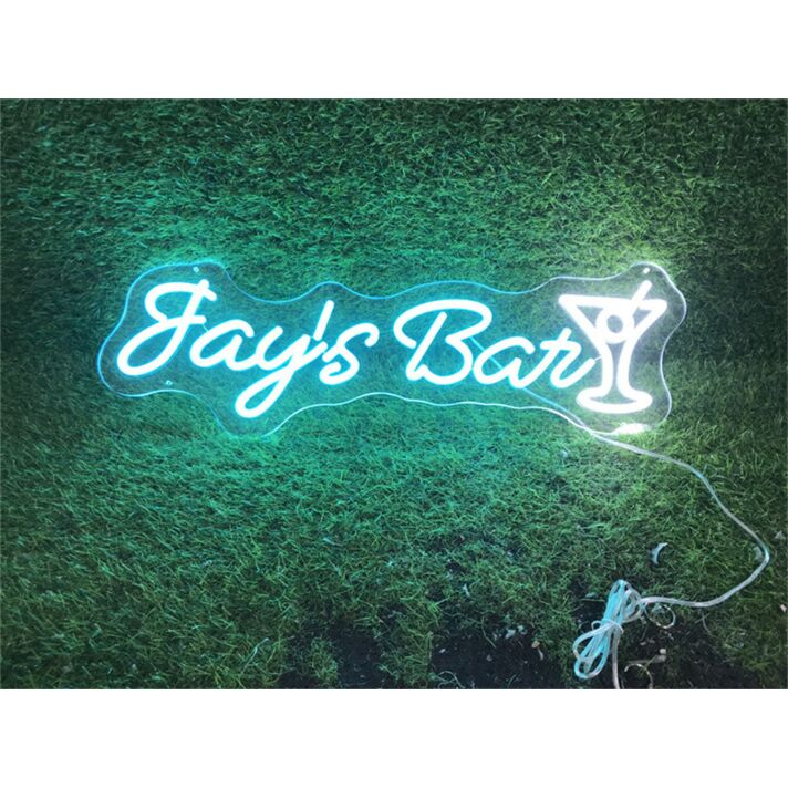 Brighten Up Your Space: Perfect for Home Bars, Trendy Offices, and Chic Weddings with Jays Bar Cocktail Custom LED Neon Sign.