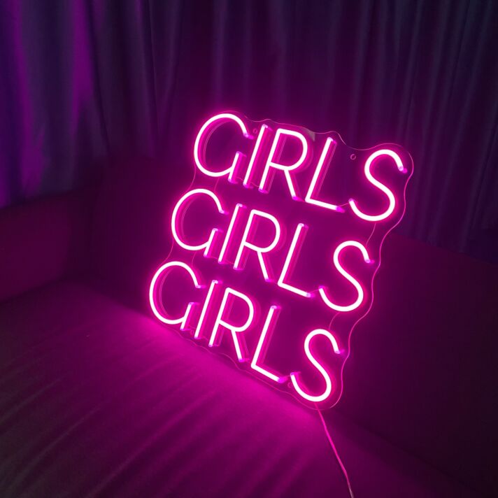 'Girls Girls Girls' neon sign