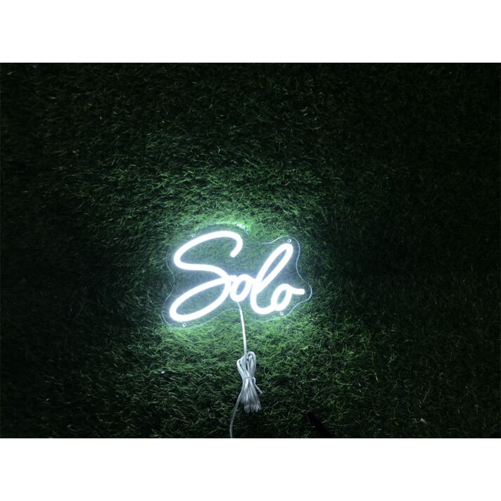 Bring a glow to weddings, bars, and birthdays with Personalize Custom Solo LED Neon Sign.
