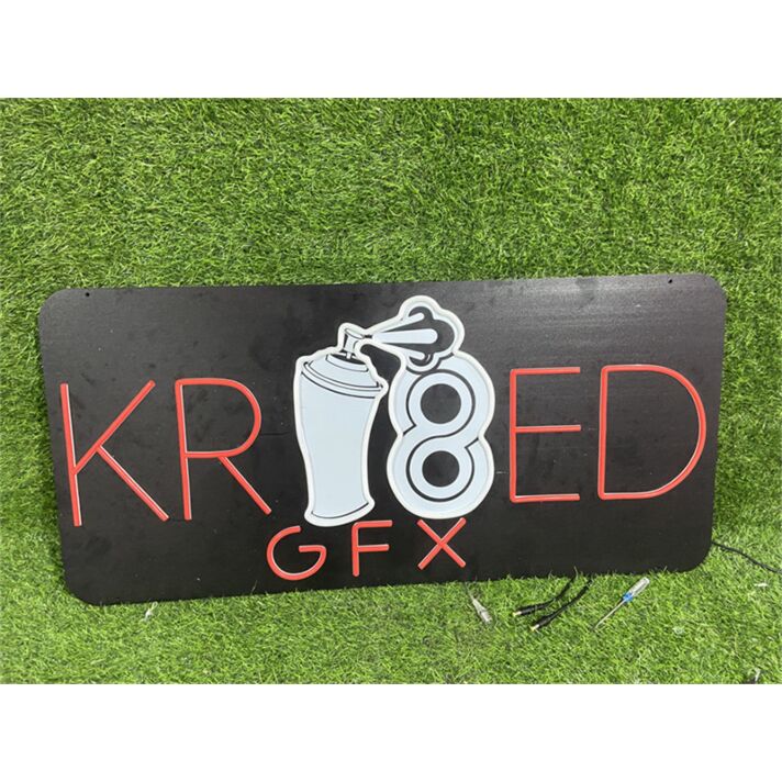 Make your bar, office, or store glow vibrantly with the Uv Sign Kred Gfx LED Neon Sign.