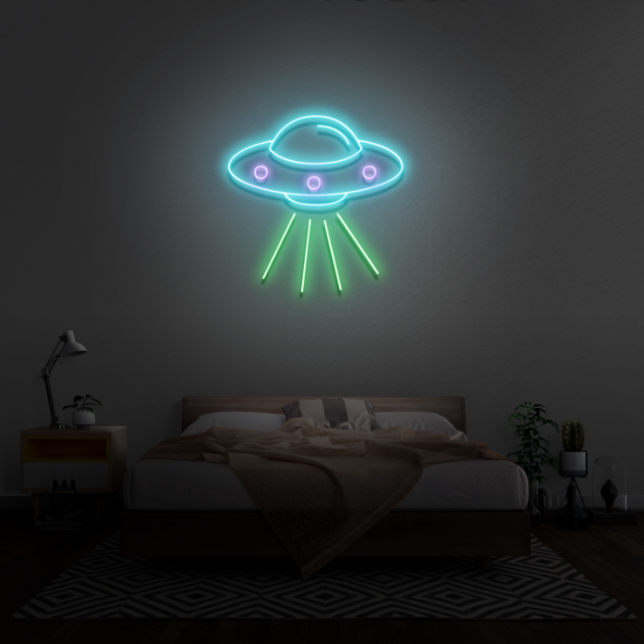 Spaceship Neon Sign