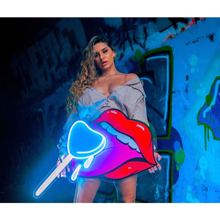 Brighten Up Your Home, Bar, or Romantic Settings with Taste Of Love UV Printed Neon - Experience Passion in Vibrant Illumination.