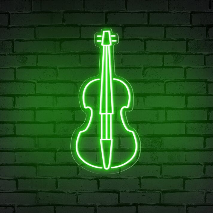 Bring a symphonic ambiance to your living space, music studio, or next event with the Cello Music Neon Sign.