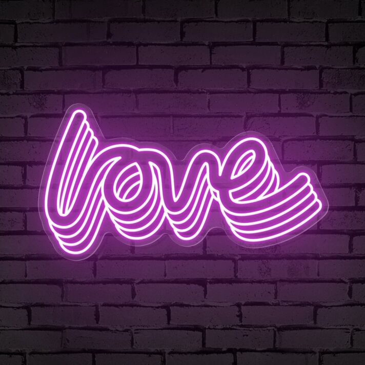 Add a touch of romance to your Valentine's Day, wedding, or bedroom with the Polychrome Love Word Neon Sign.