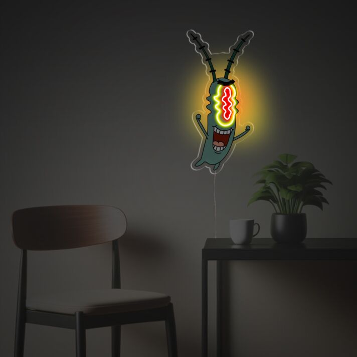 Brighten Your Space: Plankton Artistic Version LED Neon Acrylic Artwork for Home Decor, Office Vibe, and Storefront Appeal.