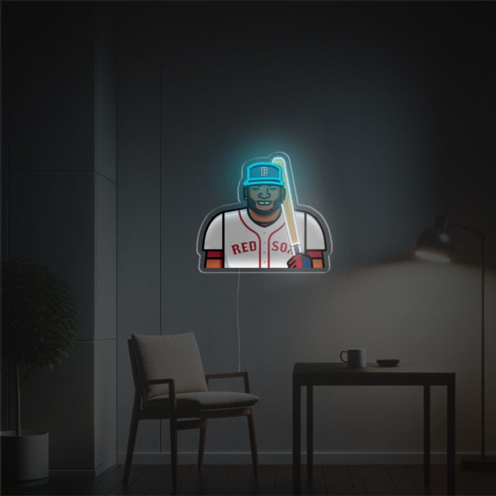 Brighten Up Your Sports Bar or Home Game Room with Professional Baseball Player LED Neon Acrylic Artwork.