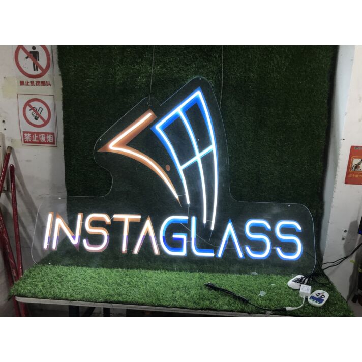 Brighten Up Your Space: Instaglass Custom LED Neon Sign for Bars, Weddings, and Office Decorations.