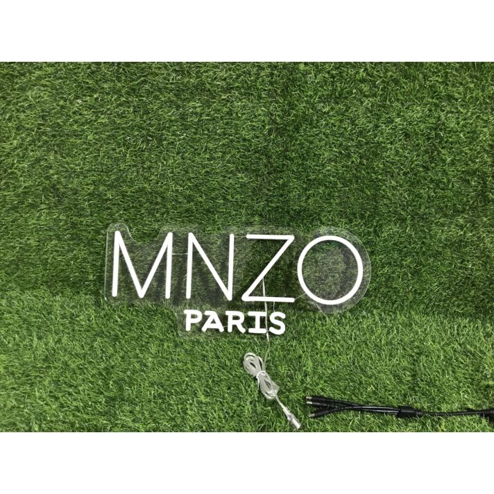 Brighten Up Your Space: Mnzo Paris White LED Neon Sign, Perfect for Office, Home Decor, and Chic Events