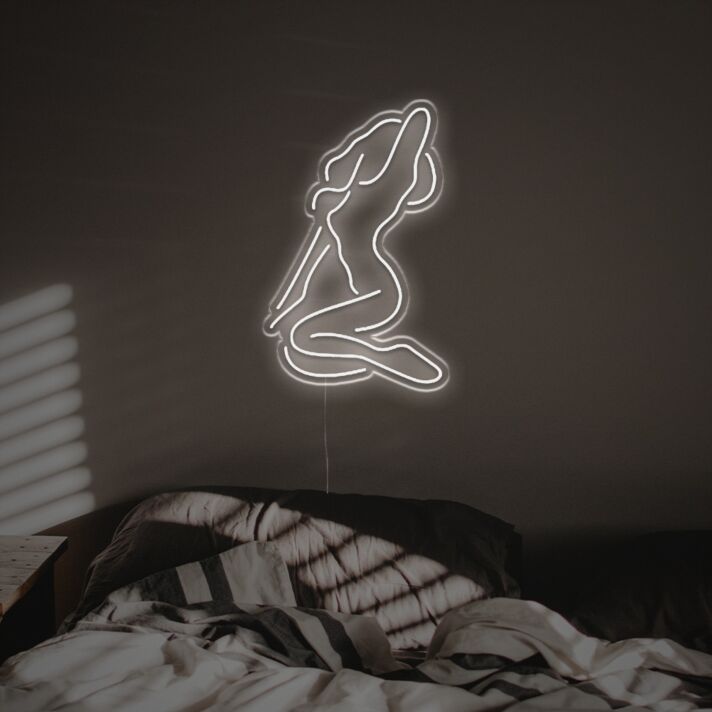 Brighten Up Your Bar, Office, or Wedding Ambiance with the Enchanting Lady LED Neon Sign.