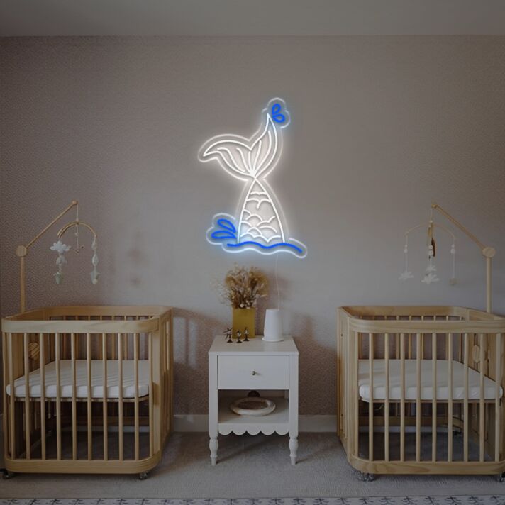 Brighten Up Your Living Space, Bar, or Seafood Restaurant with the Fish Jumping Into Water LED Neon Sign!