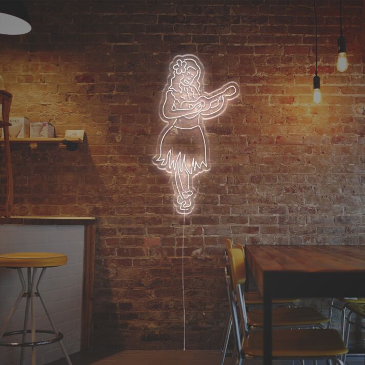 Brighten Your Tropical-themed Bar or Beach Wedding with Hawaii Lady LED Neon Sign
