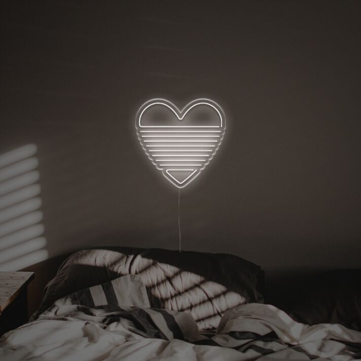 Add a Touch of Love to Your Wedding, Bedroom, or Valentine's Day Celebration with Rippling Heart LED Neon Sign.