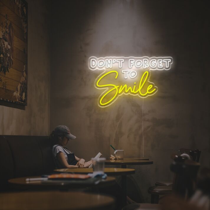 Brighten Up Your Home, Office, or Bar - Dont Forget To Smile LED Neon Sign Brings Warmth and Cheer Wherever You Need It!