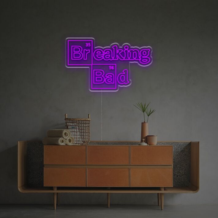 Brighten up your Home, Bar, or Fan Cave with the Iconic Breaking Bad LED Neon Sign.