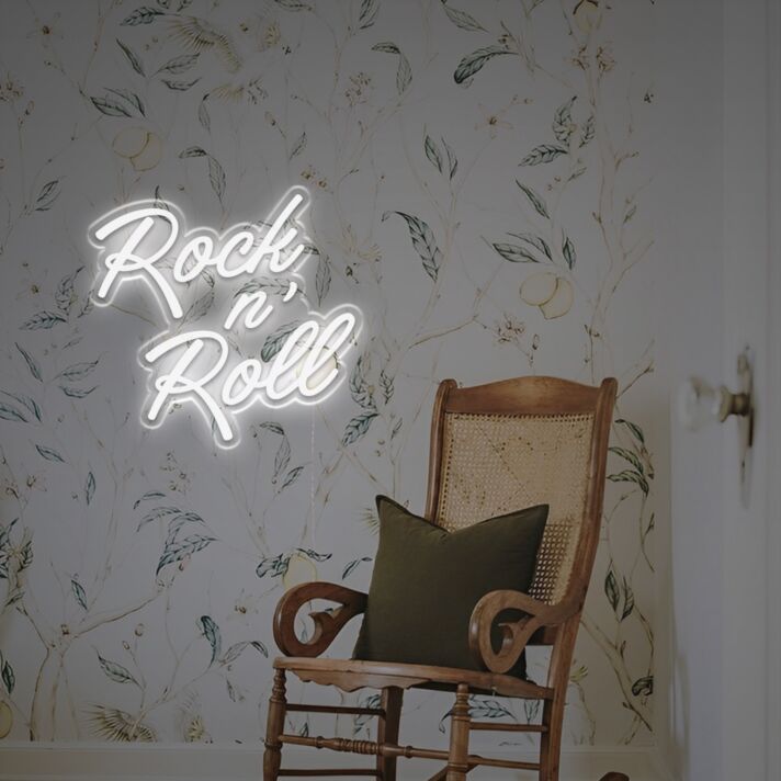 Brighten Up Your Home, Office, or Bar: Experience the Vibrant Vibes with Rock N Roll LED Neon Sign.