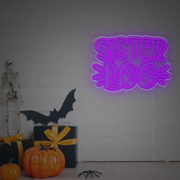 Light Up Your Special Moments: Sister Boo LED Neon Sign for Weddings, Bars, and Home Celebrations.