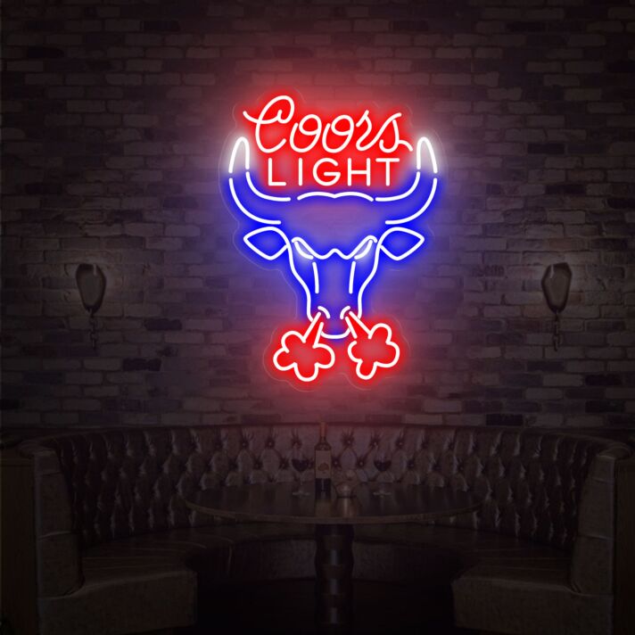 Brighten Your Rustic Home, Office, or Country-themed Wedding with the Cowboy Led Neon Sign Bull Skull Neon Sign - The Ultimate Cowboy Room Decor Centerpiece.