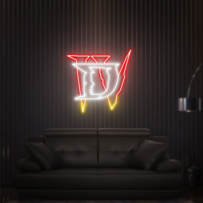 Brighten Your Gaming Space and Home with the Diablo Neon Sign: Perfect for Game Rooms, Office Decor, and Themed Parties