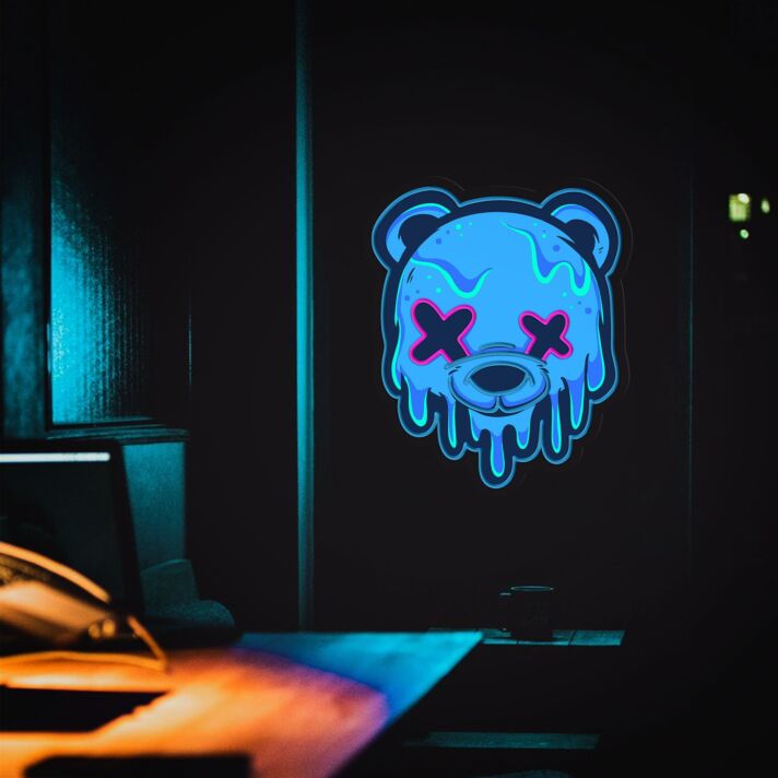 Brighten Your Space with Head Bear Art Neon Sign: Perfect for Bedroom Ambiance, Office Creativity, or Bar Atmosphere.