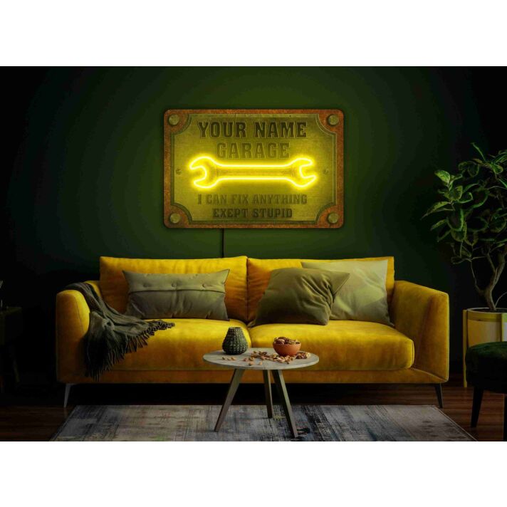 Enhance Your Man Cave, Storefront or Wedding with Customized Ambiance using the Garage Neon Sign - Perfect as Your Name Garage Sign, Dad's Garage Tribute, or Unique Wall Decor.