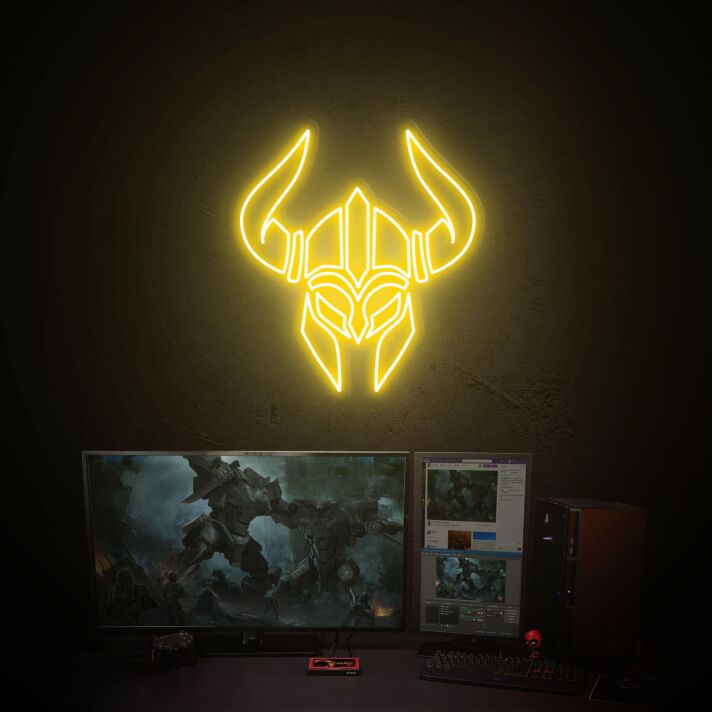 Brighten Up Your Gaming Space, Bar, or Man Cave with Paladin S Helm Art Led Neon Sign Diablo Gifts Diablo Wall Art.