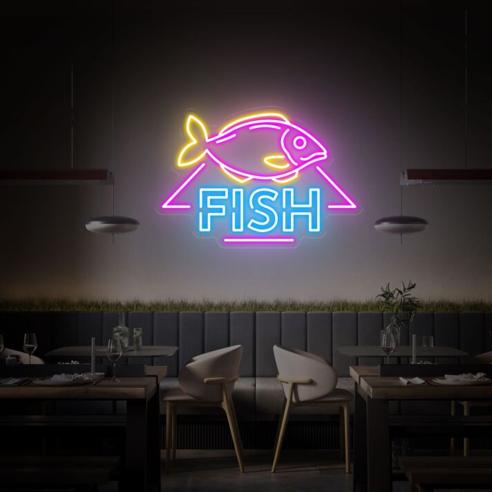 Elevate Your Seafood Restaurant, Bar, or Home Kitchen Ambiance with the Seafood LED Neon Sign Wall Decor - Perfect for Business Signage and Themed Parties.