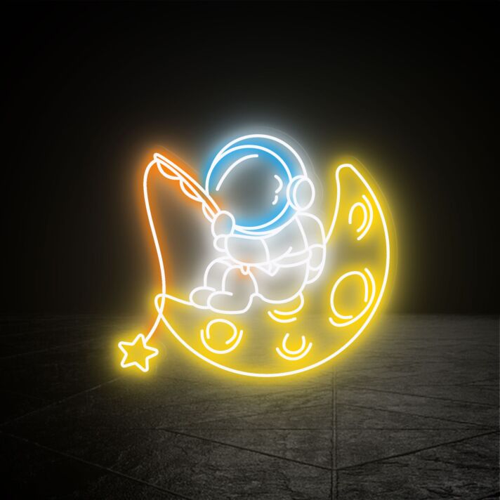 Brighten Your Nights and Celebrate in Style with Space Astronaut Led Neon Sign for Dreamy Home, Office, Storefront, and Stellar Party Decorations.